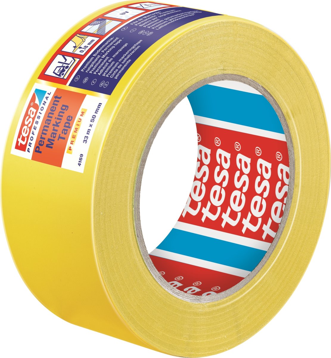 tesa gulvmarkeringstape, 50mm x 33m, gul