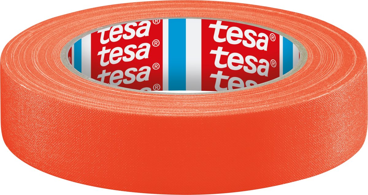 tesa selvlysende eventtape, 25mm x 19m, orange