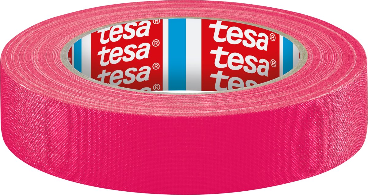 tesa selvlysende eventtape, 25mm x 19m, pink