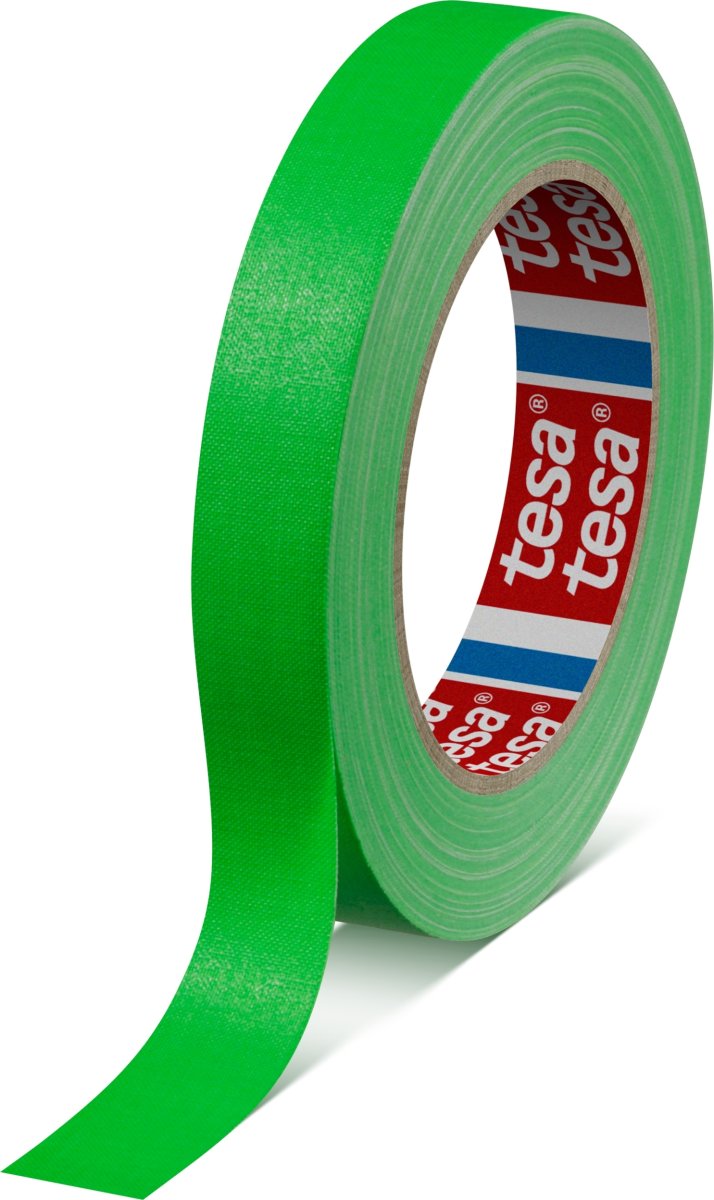 tesa selvlysende eventtape, 25mm x 19m, grøn