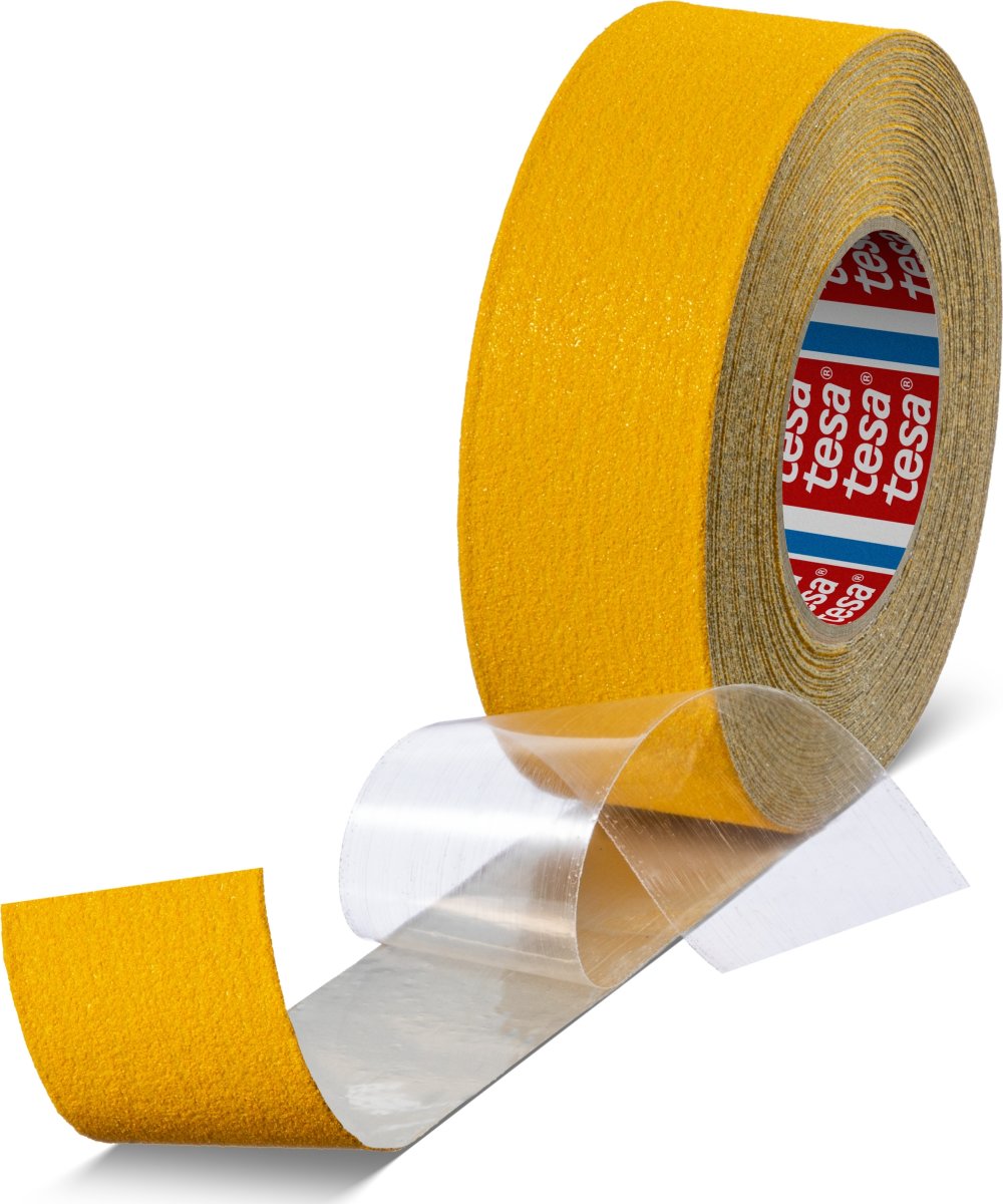tesa føjelig skridsikker tape, 50mm x 18m, gul