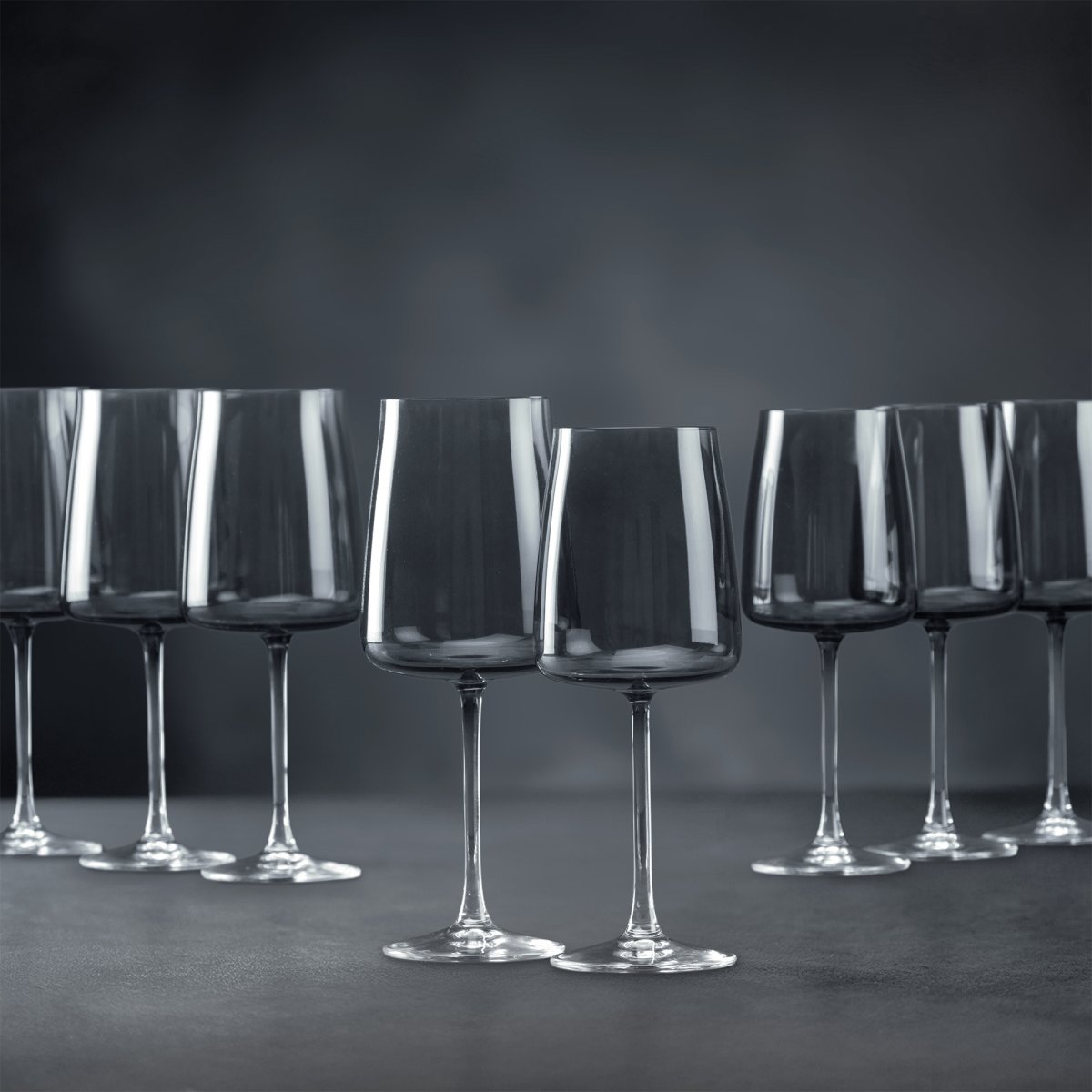 Lyngby Glas Krystal Zero Glaspakke, smoke, 16 dele