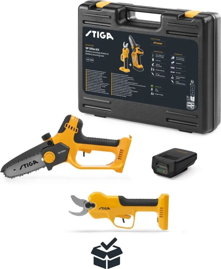 STIGA håndsav+grensaks SP100, 20V, inkl. batteri