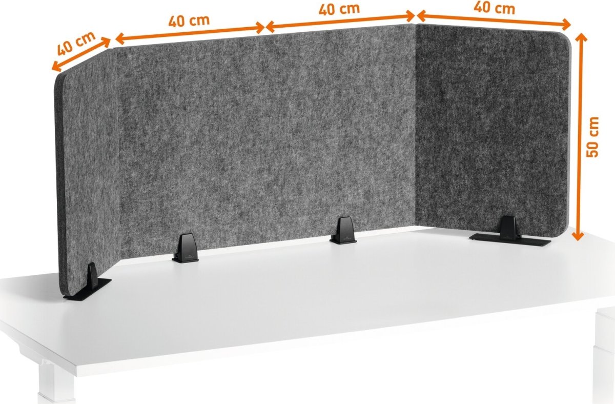 Durable Bordskærm EFFECT 160, 1,6 m, grå