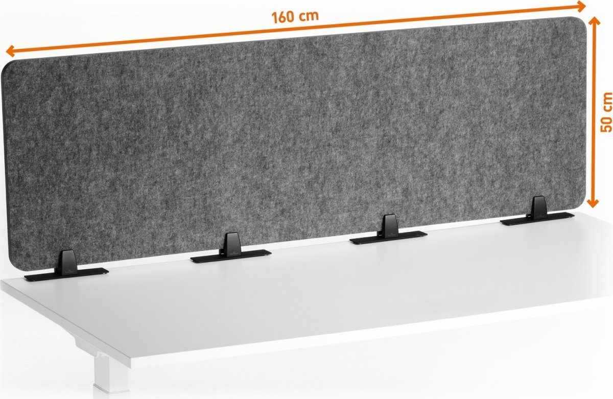 Durable Bordskærm EFFECT 160, 1,6 m, grå