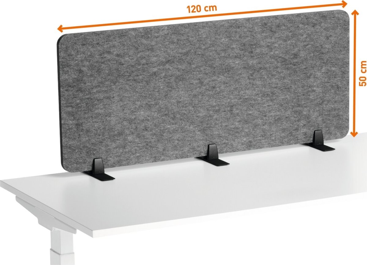 Durable Bordskærm EFFECT 120, 1,2 m, grå