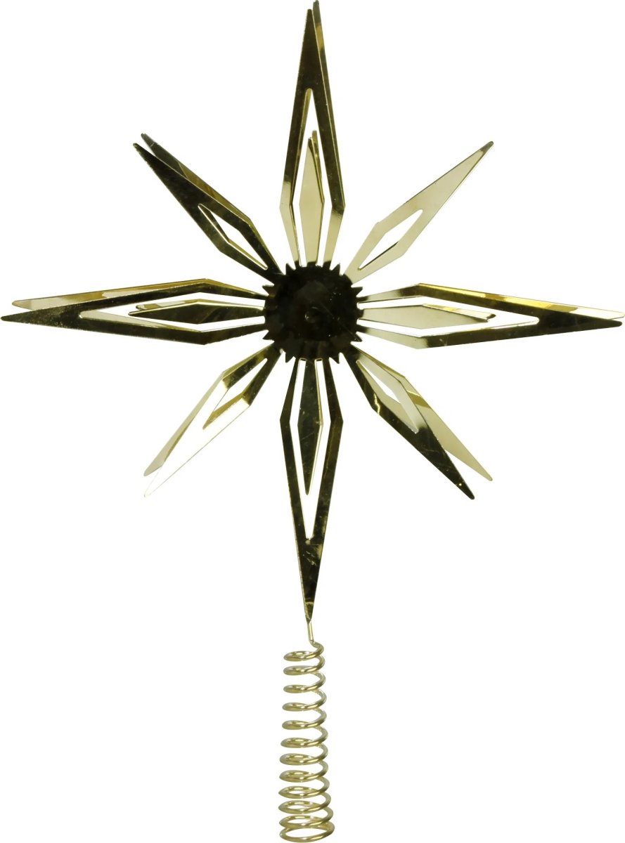 Top Stjerne, H34 x Ø25cm, guld