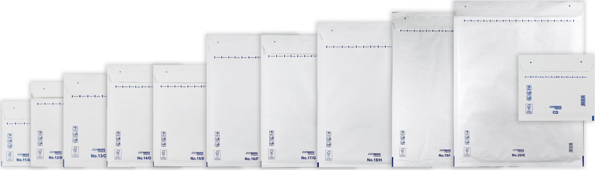 AirMax Boblekuvert | 12/B-W2 | 140x225 mm | Hvid