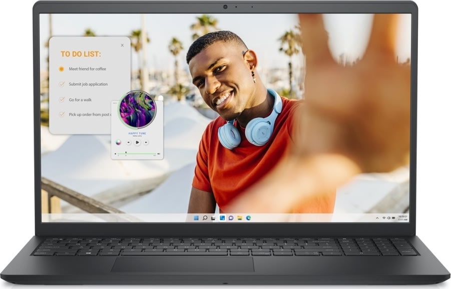 Dell Inspiron 15 15,6" bærbar laptop, sort