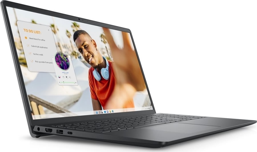 Dell Inspiron 15 15,6" bærbar laptop, sort