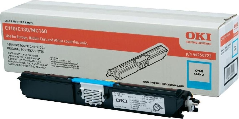 OKI 44250723 lasertoner, blå, 2500s
