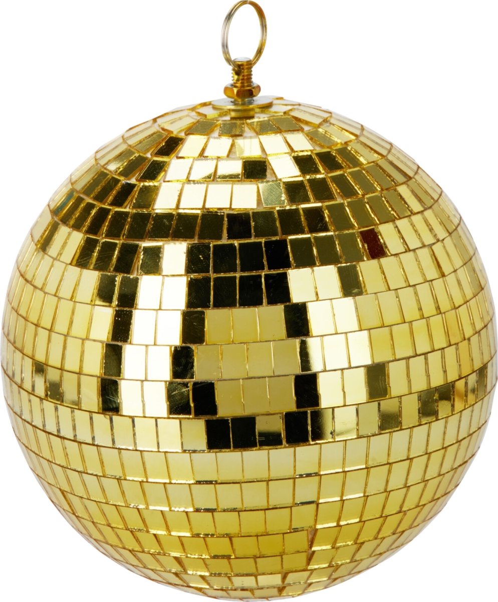 Spejlkugle, glas, 15cm, guld