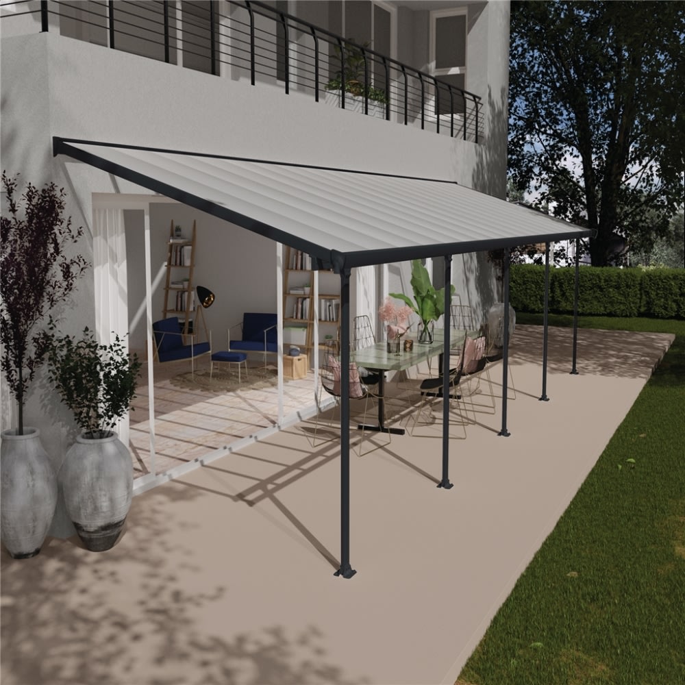 Palram Canopia Feria terr. overdæk, 28,5 m2, grå