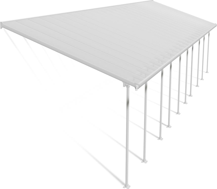 Palram Canopia Feria terr. overdæk, 4x14,5m, hvid