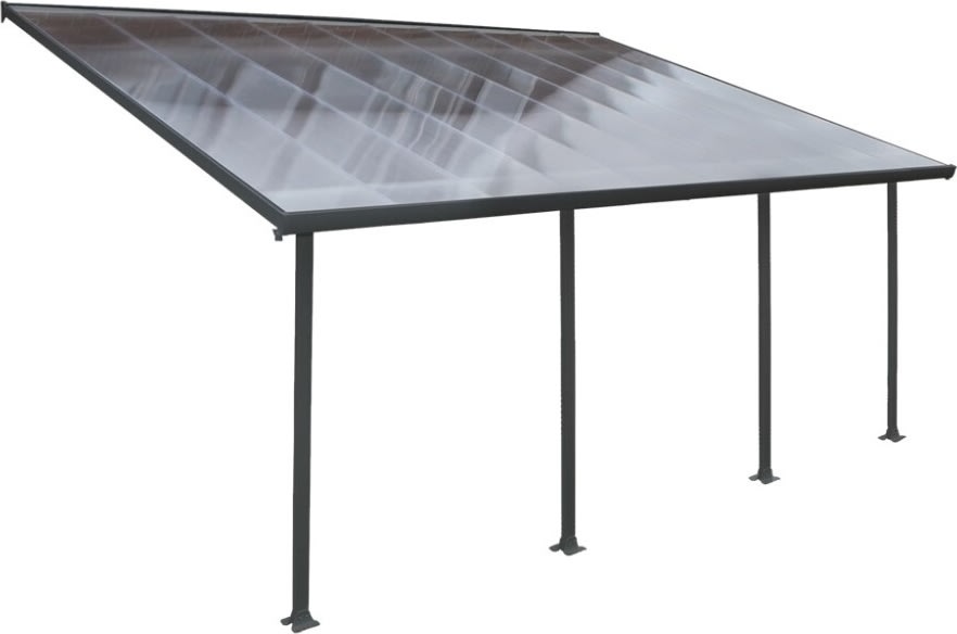 Palram Canopia Feria terr. overdæk, 4x6m, grå
