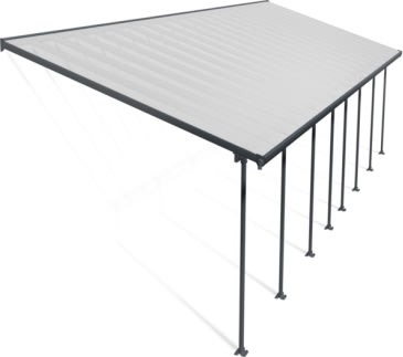 Palram Canopia Feria terr. overdæk, 4x12,1m, grå