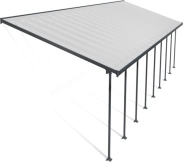 Palram Canopia Feria terr. overdæk, 4x12,7m, grå