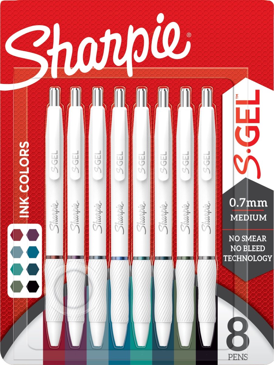 Sharpie S-Gel Rollerpen | 8 assorterede farver