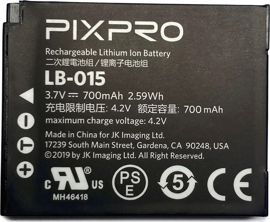 Kodak Batteri Pixpro WPZ 3.7v/700mah