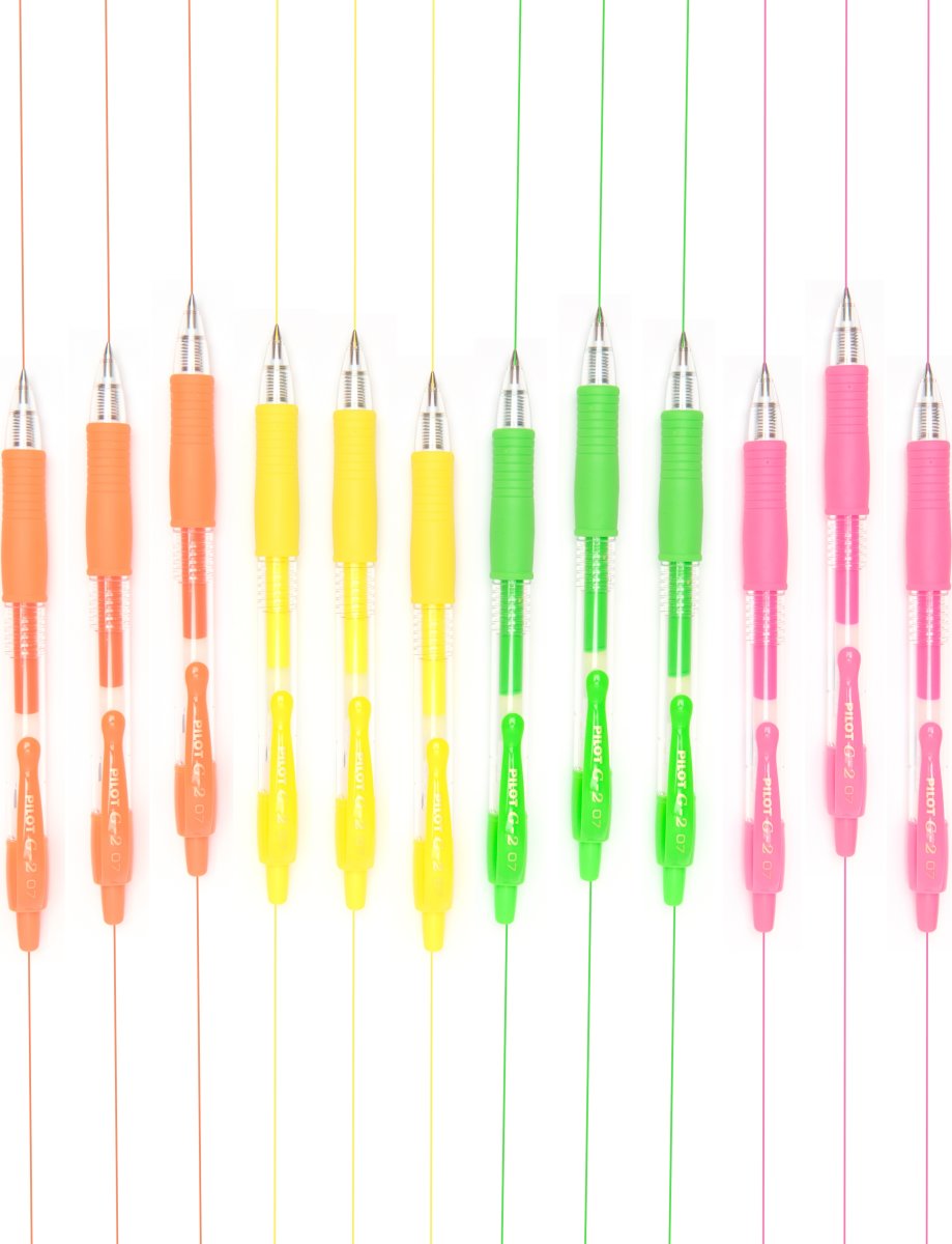 Pilot G-2 Rollerpen | M | 4 lyse neonfarver