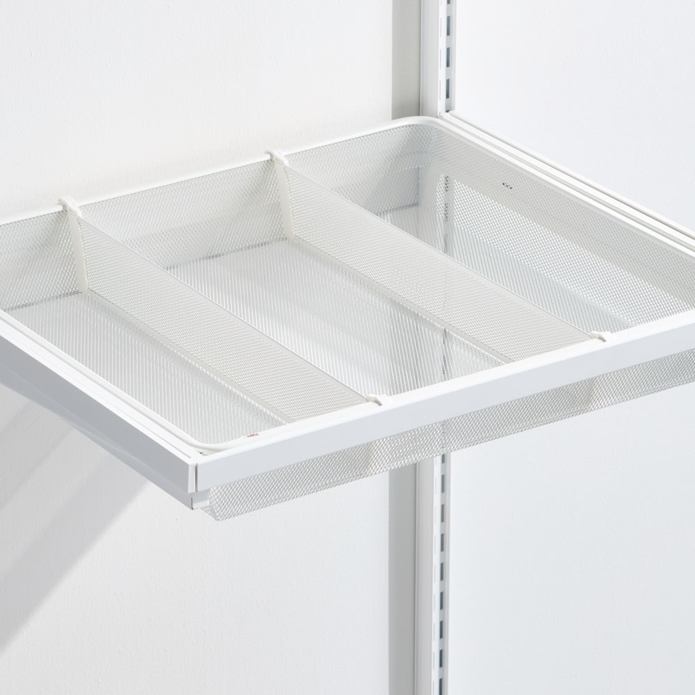 Elfa Decor lav rumdeler meshkurv, D40, hvid, 2 stk