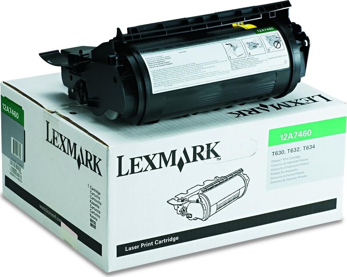 Lexmark 12A7460 lasertoner, sort, 5000s