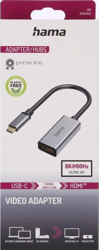 Hama lyd adapter USB-C to HDMI ultra-HD