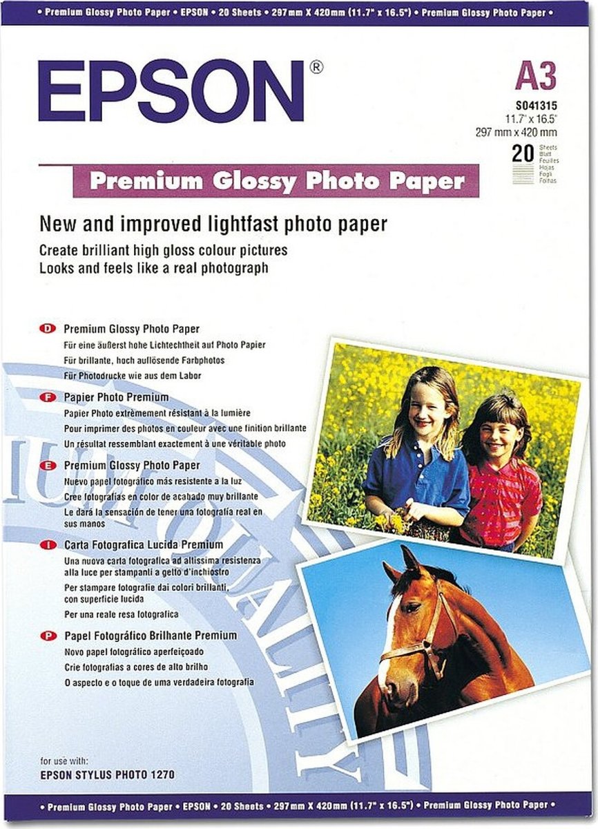 Epson C13S041315 gloss, A3/255g/20ark