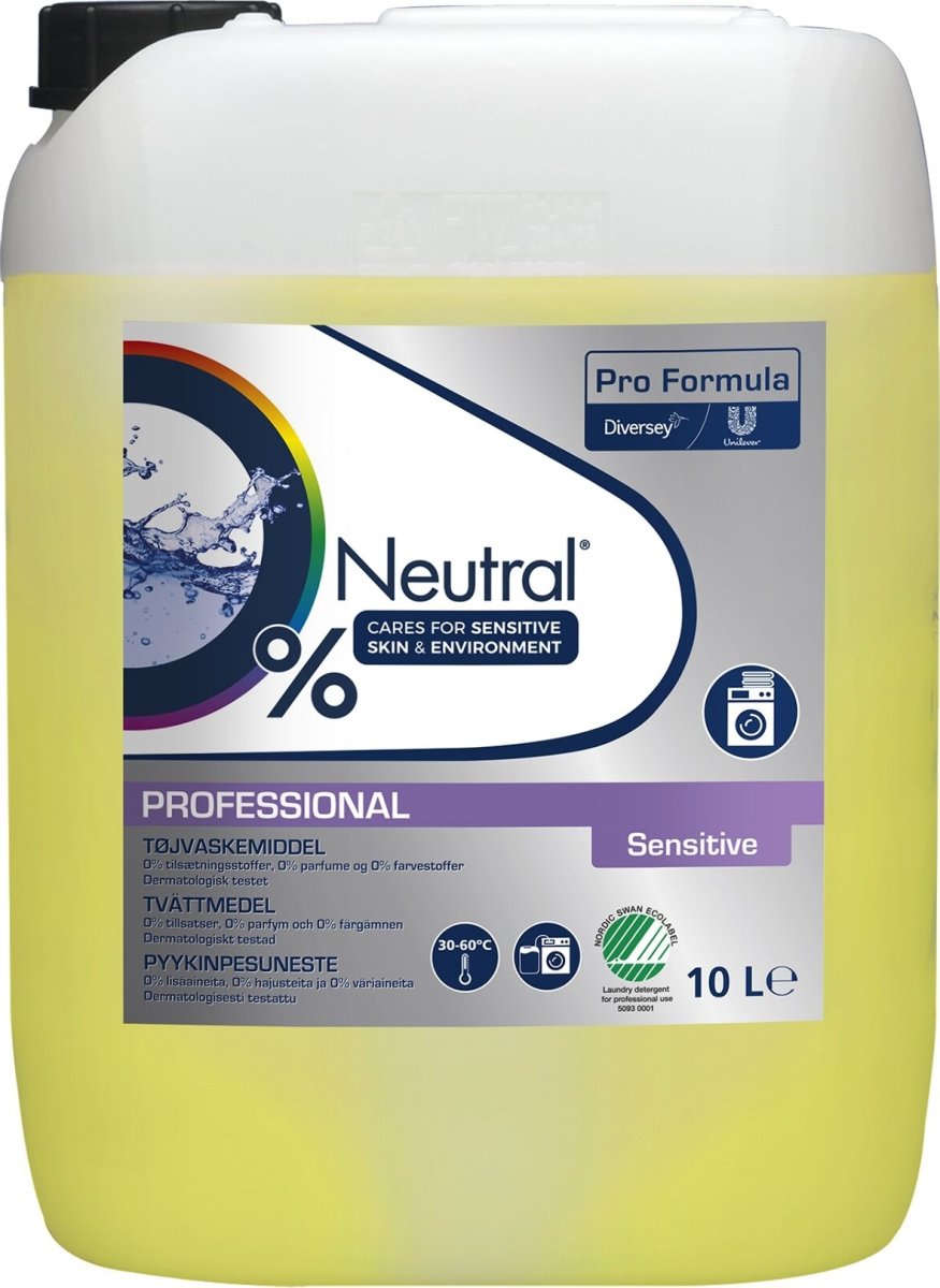 Neutral Pro Flydende Vaskemiddel, Sensitive, 10L