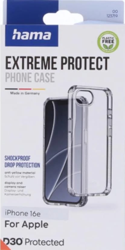 Hama Mobilcover Protect iPhone 16e, transparent