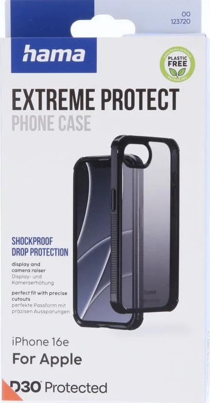 Hama Mobilcover Extreme Protect iPhone 16e, Sort