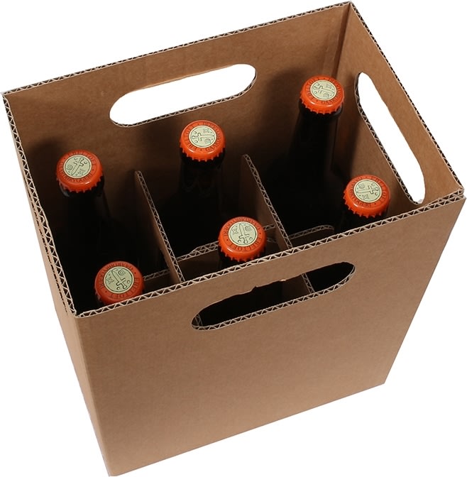 Flaske transportkasse | Inderkasse | 6 x 33cl/50cl