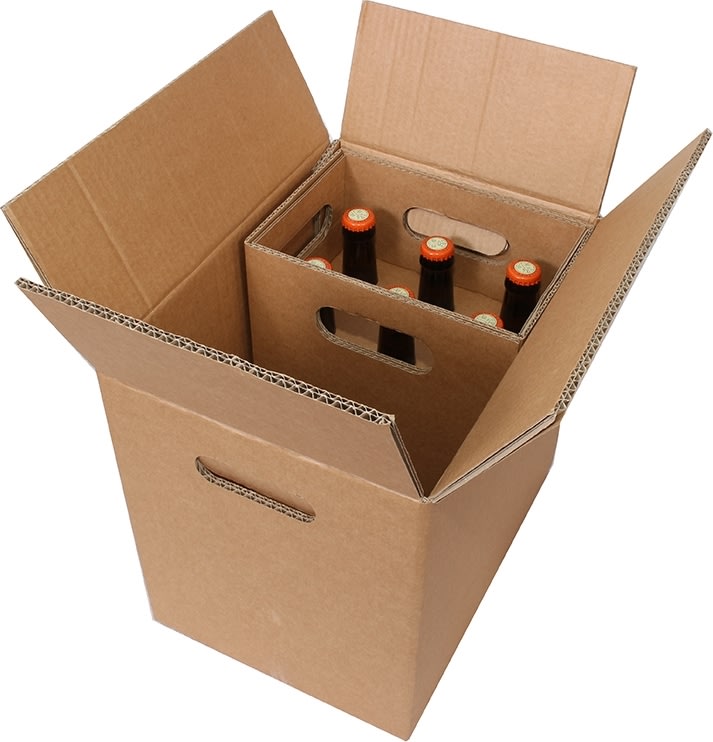 Flaske transportkasse | Inderkasse | 6 x 33cl/50cl