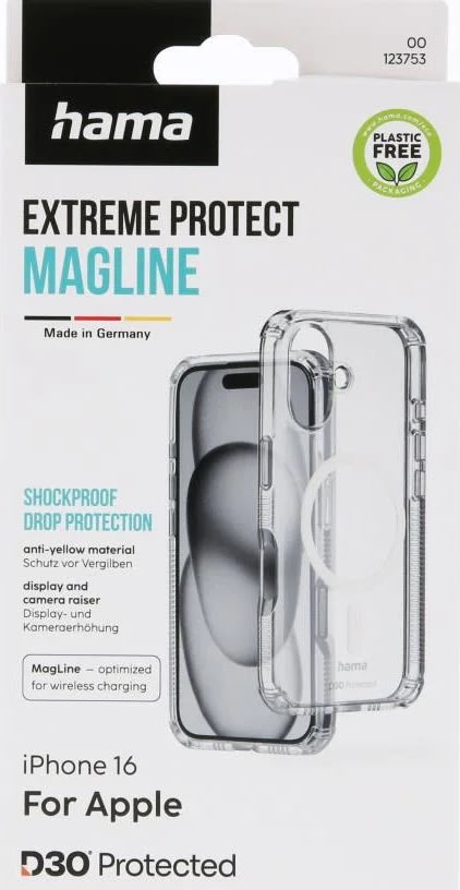 Hama Mobilcover iPhone 16 MagCase, transparent