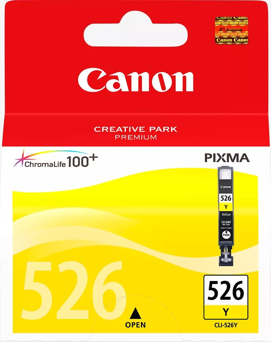 Canon CLI-526Y blækpatron, gul, 500s
