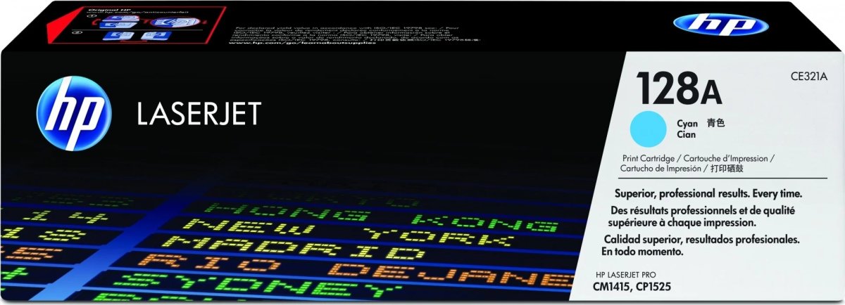 HP no 128A CE321A lasertoner, blå