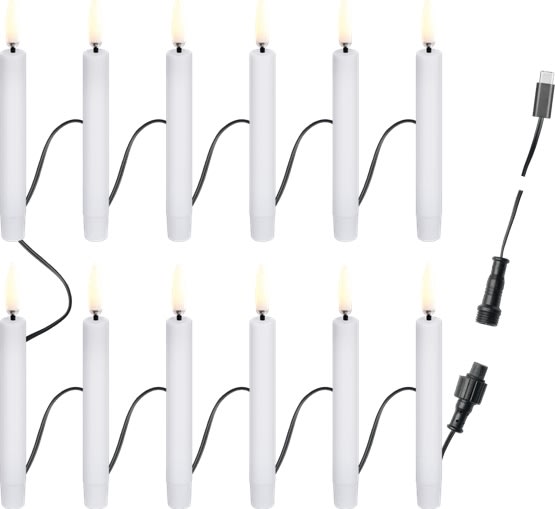 UYUNI LED 12 Juletræs lys, USB-C, hvid, B1,3xH11cm