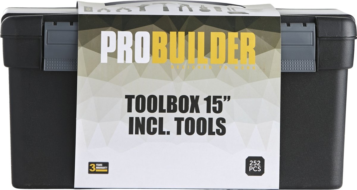 Probuilder Værktøjskasse med tilbehør 252 stk.