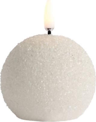 UYUNI LED Snebold, glitter, B 7 x H7cm