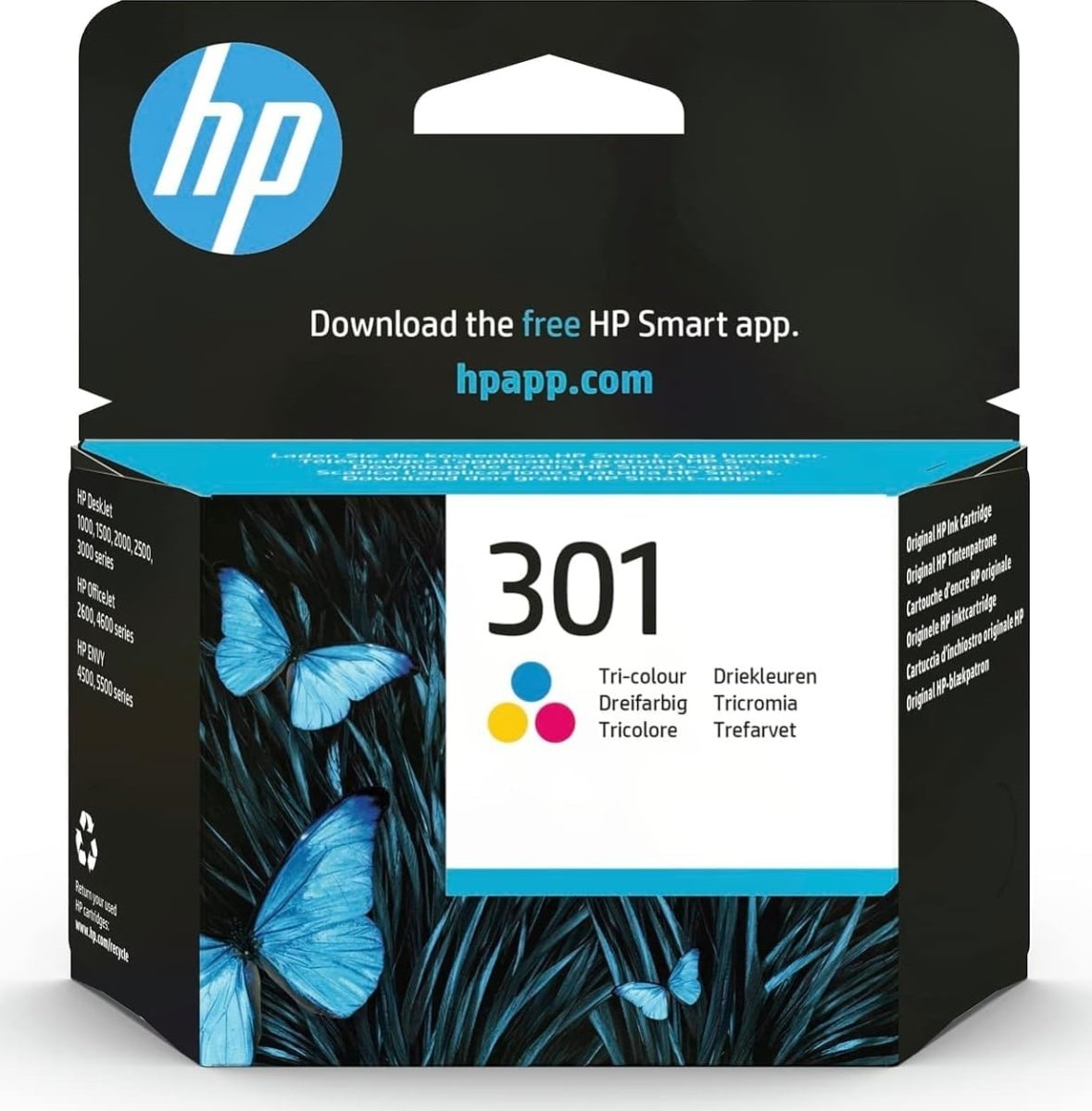 HP no 301 CH562E blækpatron, 3-farve, 165s