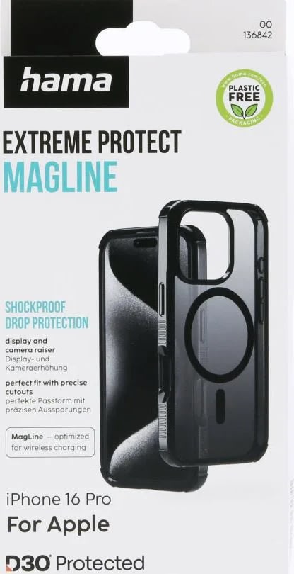 Hama Mobilcover iPhone 16 Pro MagCase, sort