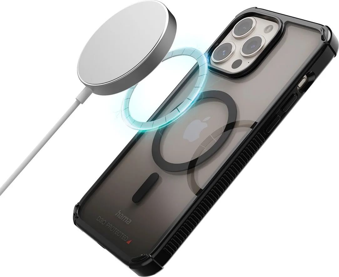 Hama Mobilcover iPhone 15 Pro MagCase, sort