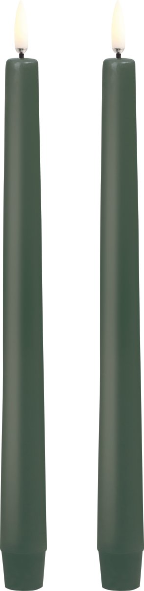 UYUNI LED stagelys H25 cm, olive green, 2 stk