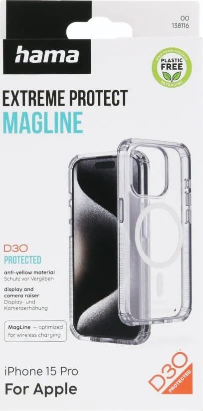 Hama Mobilcover iPhone 15 Pro MagCase, transparent