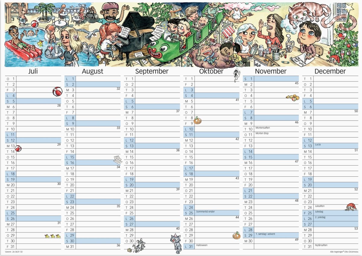 Mayland 2026 Vægkalender m. illustration