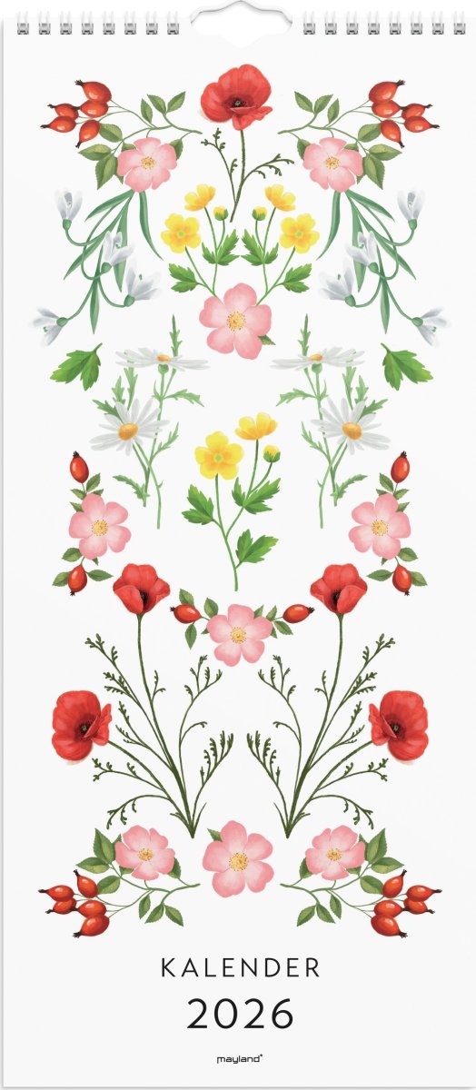 Mayland 2026 Vægkalender Blomster