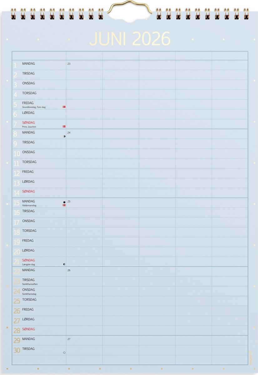 Mayland 2026 Familiekalender Color, lille