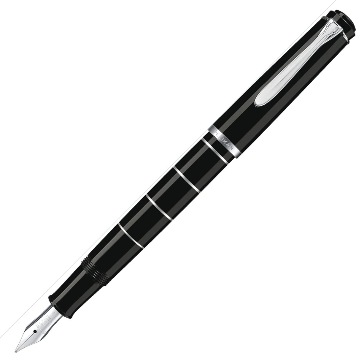 Pelikan Classic 215 Fyldepen, F, black rings
