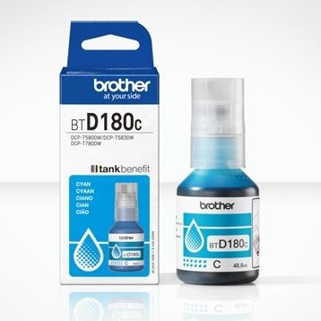 Brother BTD180C blækflaske til printer, Cyan