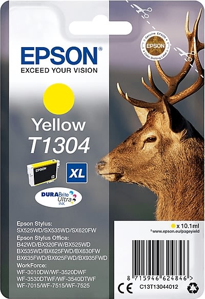 Epson nr.T1304/C13T13044012 blækpatron, gul, 750s